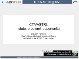 ASTRI SST-2M Prototype - Osservatorio Astronomico di Capodimonte