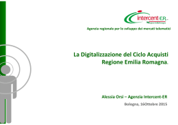 La Digitalizzazione del Ciclo Acquisti Regione Emilia Romagna