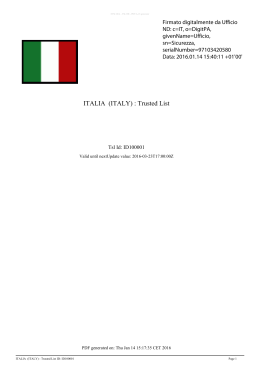 ITALIA (ITALY) - Trusted List ID: ID100001