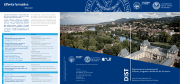 brochure dist - Dipartimento Interateneo di Scienze, Progetto e
