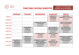 TIMETABLE SECOND SEMESTER