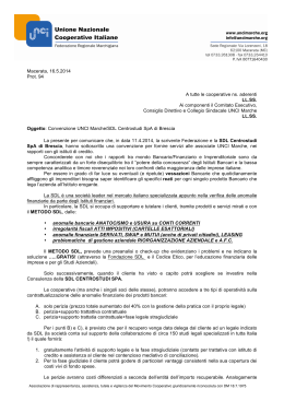 Macerata, 16.5.2014 Prot. 94 A tutte le cooperative