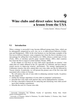 9 Wine clubs and direct sales: learning a lesson from the USA