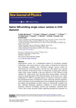 Native NIR-emitting single colour centres in CVD diamond