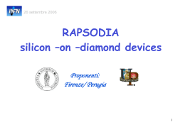 RAPSODIA silicon –on –diamond devices