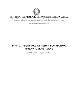 piano triennale offerta formativa 2016-2018