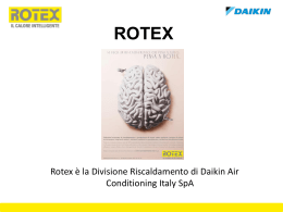 Rotex è la Divisione Riscaldamento di Daikin Air Conditioning Italy