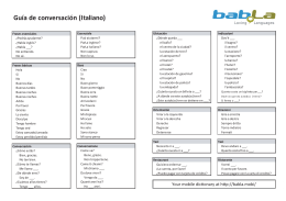 Guía de conversación (Italiano)