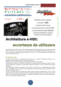 Architettura e-HDi, accortezze da utilizzare in