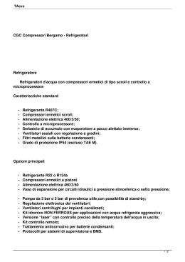 CGC Compressori Bergamo - Refrigeratori Refrigeratore