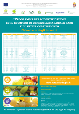 Calendario Generale - Frutti Antichi Puglia