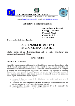 codice manchester - Prof. Ettore Panella