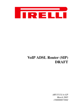 VoIP ADSL Router (SIP) DRAFT