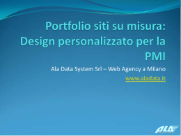 Portfolio siti su misura Ala Data System | Agenzia Web Milano