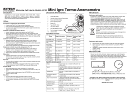 Manuale dell`utente Modello 45158 Mini Igro Termo