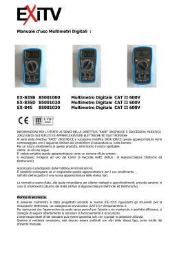 Manuale d`uso Multimetri Digitali : EX-835B 85001000