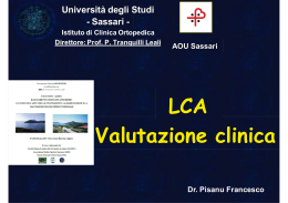 Francesco Pisanu - LCA Valutazione clinica
