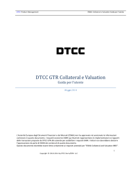 DTCC GTR Collateral e Valuation