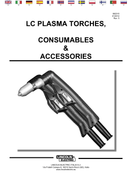 lc plasma torches, consumables & accessories