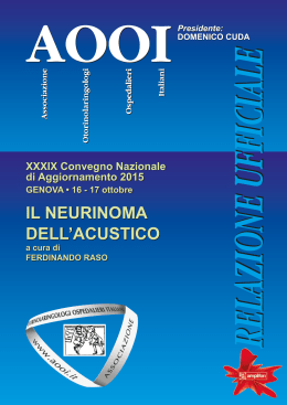 Il neurinoma dell`acustico - Ferdinando Raso - Genova 2015