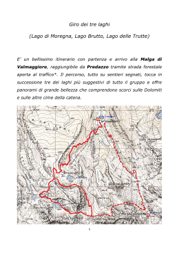 Giro dei tre laghi (Lago di Moregna, Lago Brutto, Lago delle Trutte)