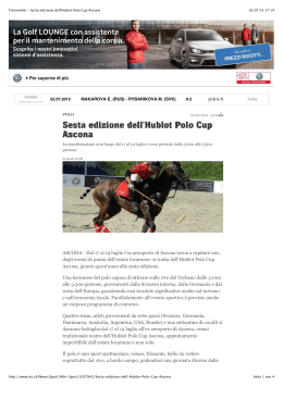 Ticinonline - Sesta edizione dell`Hublot Polo Cup Ascona