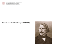Stile e tecnica: Gottfried Semper (1803-1879)