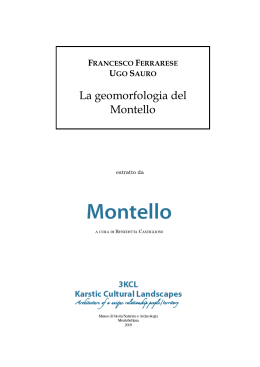 La geomorfologia del Montello di Francesco Ferrarese