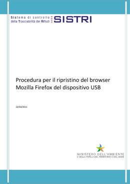Procedura per il ripristino del browser Mozilla Firefox del