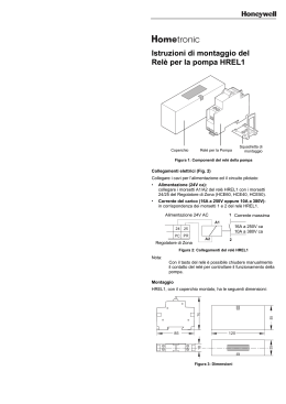 Istruzioni di montaggio del Relè per la pompa HREL1