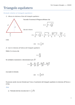 Triangolo equilatero - Home page di Giampiero Meneghin