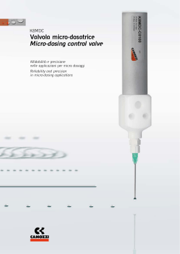 Valvola micro-dosatrice Micro-dosing control valve