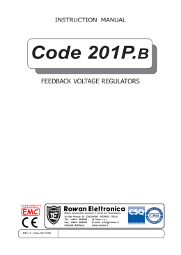 Code 201P.B - Rowan Elettronica Srl