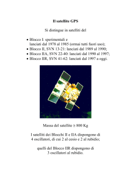 4. Il satellite GPS - Laboratorio di Geomatica