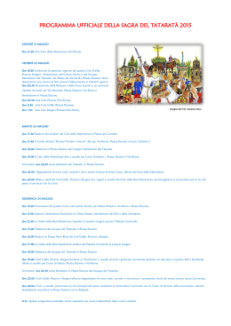 programma ufficiale della sagra del tataratà 2015