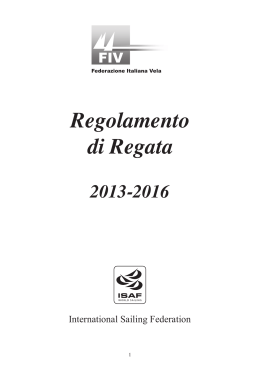 Regolamento di Regata 2013-2016