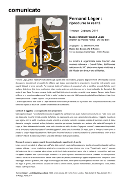 comunicato Fernand Léger : riprodurre la realtà