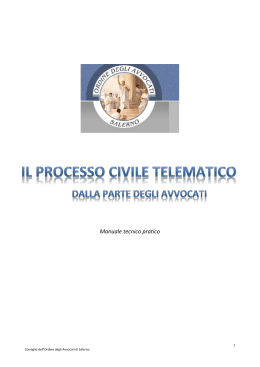 COA – Il processo civile telematico – Manuale