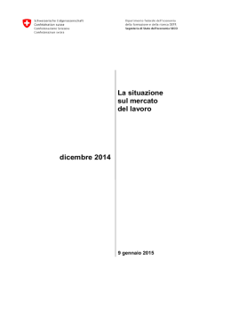Die "Lage auf dem Arbeitsmarkt" vom Dezember 2014, ital. Version