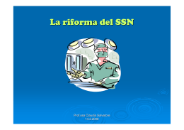 La riforma del SSN
