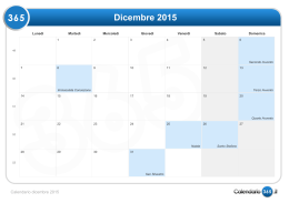 Calendario dicembre 2015