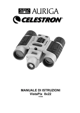 Manuale Celestron Binocolo Vistapix 8x22 VGA