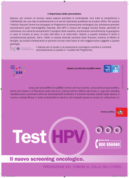 Screening test HPV - Istituto per lo Studio e la Prevenzione