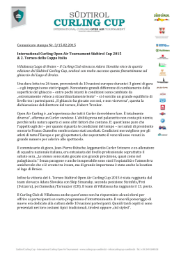 Comunicato stampa Nr. 3/15.02.2015 International Curling Open Air