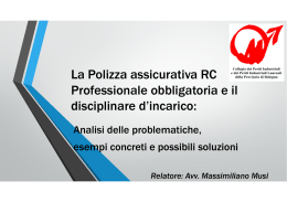 La Polizza assicurativa RC Professionale obbligatoria e il