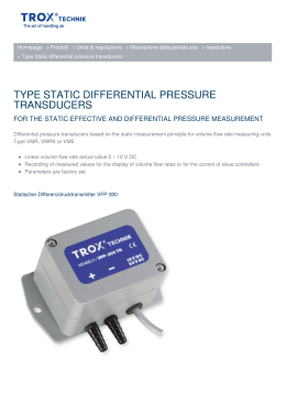 type static differential pressure transducers