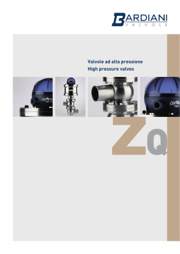 Valvole ad alta pressione High pressure valves