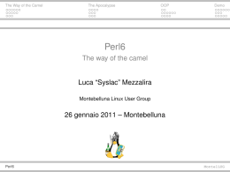 Perl6 - The way of the camel