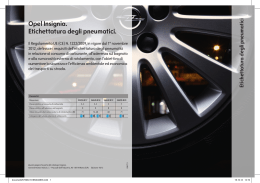 Opel Insignia. Etichettatura degli pneumatici.