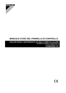MANUALE D`USO DEL PANNELLO DI CONTROLLO
